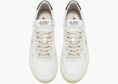 AUTRY MEDALIST LEATHER LOW WHITE BLACK