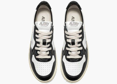 AUTRY MEDALIST LEATHER LOW BLACK WHITE
