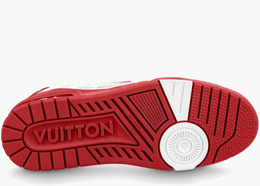 LOUIS VUITTON TRAINER WHITE RED SIGNATURE