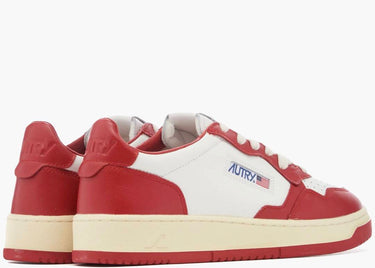 AUTRY MEDALIST LEATHER LOW RED WHITE