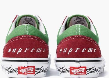 VANS SKATE OLD SKOOL SUPREME TRIBAL BARBED WIRE GREEN