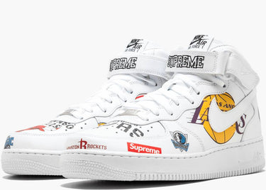 NIKE AIR FORCE 1 MID SUPREME NBA WHITE