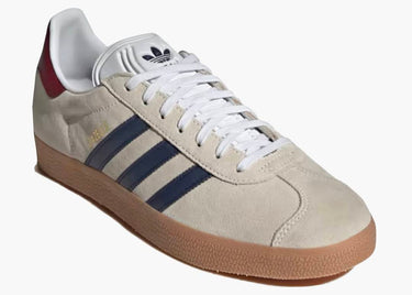 ADIDAS GAZELLE BEIGE DARK BLUE COLLEGIATE BURGUNDY