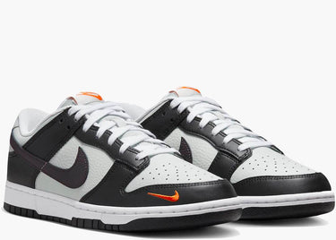 NIKE DUNK LOW BLACK BRIGHT MANDARIN MINI SWOOSH (GS)
