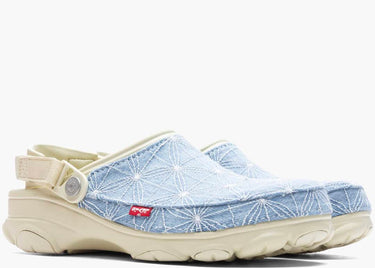 CROCS CLASSIC ALL-TERRAIN CLOG LEVI'S SASHIKO LIGHT WASH