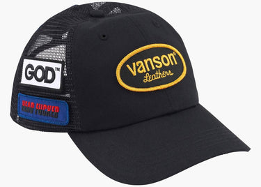 SUPREME HYSTERIC GLAMOUR VANSON LEATHER MESH BACK 6-PANEL BLACK