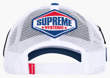 SUPREME HYSTERIC GLAMOUR VANSON LEATHER MESH BACK 6-PANEL BLUE