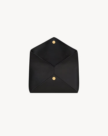 Pochette Saint Laurent Envelope piccola CASSANDRE in pelle di agnello black