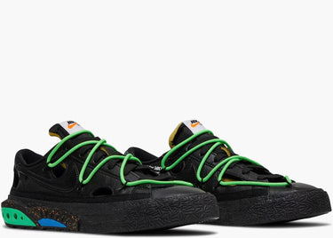 NIKE BLAZER LOW OFF-WHITE BLACK ELECTRO GREEN