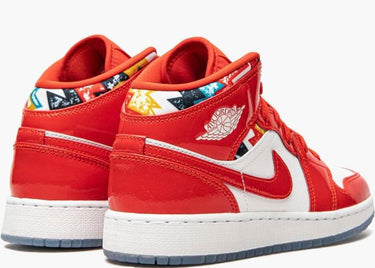 JORDAN 1 MID BARCELONA SWEATE RED PATENT (GS)