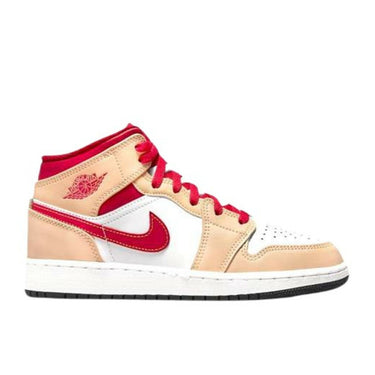 JORDAN 1 MID LIGHT CARDINAL CURRY (GS)