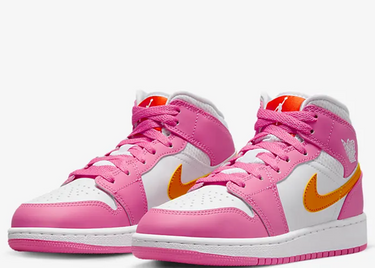 JORDAN 1 MID PINKSICKLE SAFETY ORANGE (GS)