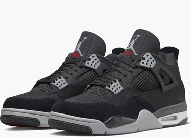 JORDAN 4 BLACK CANVAS